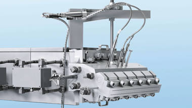 Coperion twin screw extruder ZSK 82 Mc18 Die Head