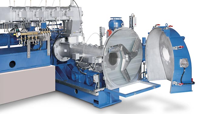 Coperion Exzentrische Granulierung EGR geöffnet