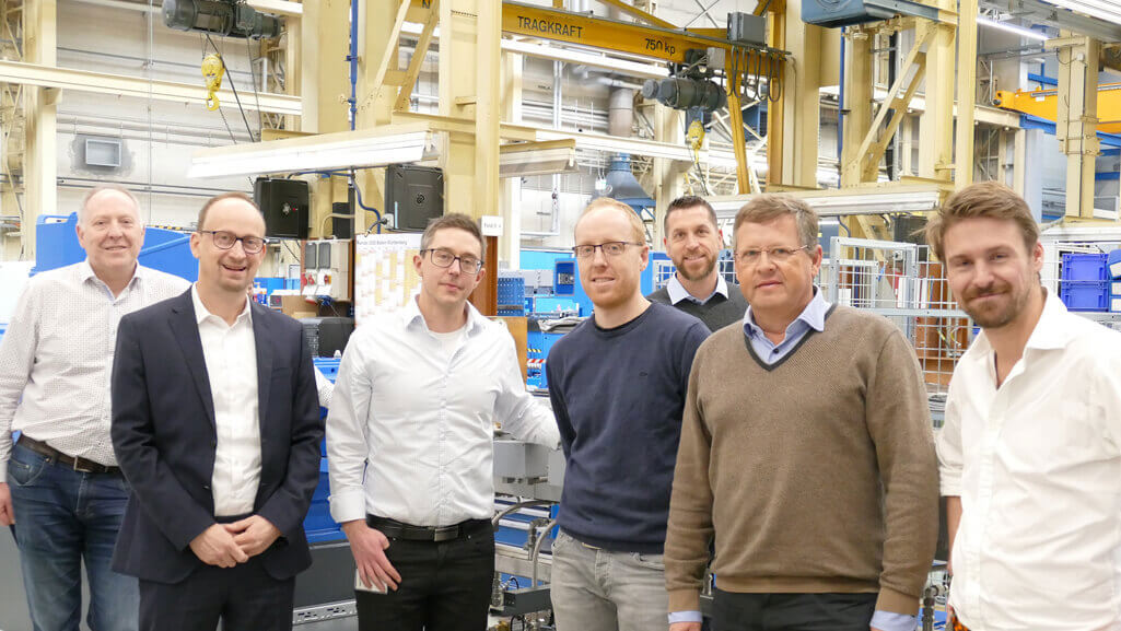 Das Team von Coperion und RenCom beim Projekt-Kick-off in Stuttgart (von links nach rechts): David Watmore, Peter von Hoffmann (beide Coperion), Johan Verendel (RenCom), Stefan Hirsch, Levin Batschauer, Jörg Prochaska (alle Coperion), Christopher Carrick (RenCom)