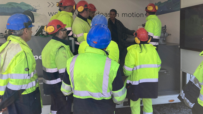 plant operators  at Coperion show van