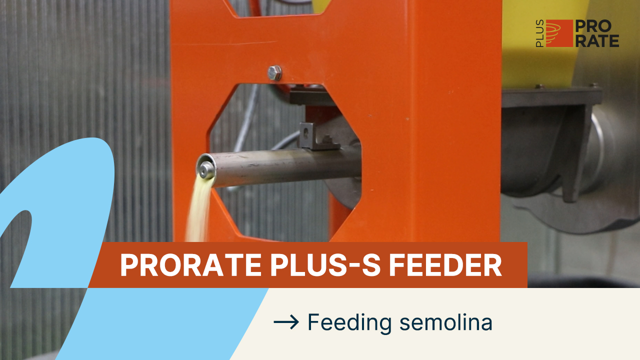 ProRate PLUS-S Feeder feeding semolina video thumbnail