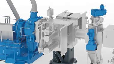 Coperion ZSK MEGAcompounder mit SWZ Siebwechselvorrichtung