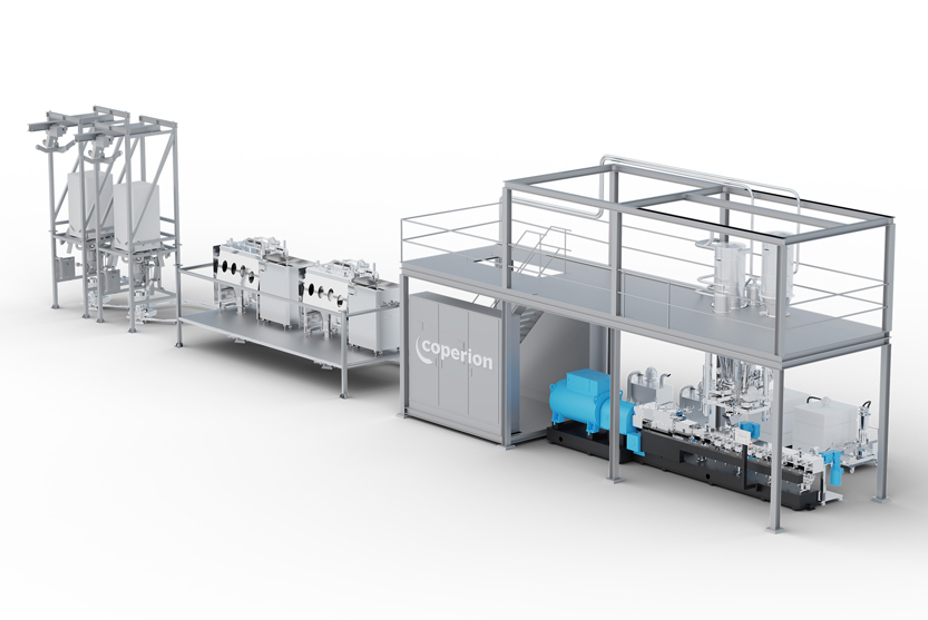 Coperion offers complete systems from a single source for battery manufacturing  — from feeding and conveying solutions for active material manufacturing to entire systems for electrode manufacturing in gigafactories.